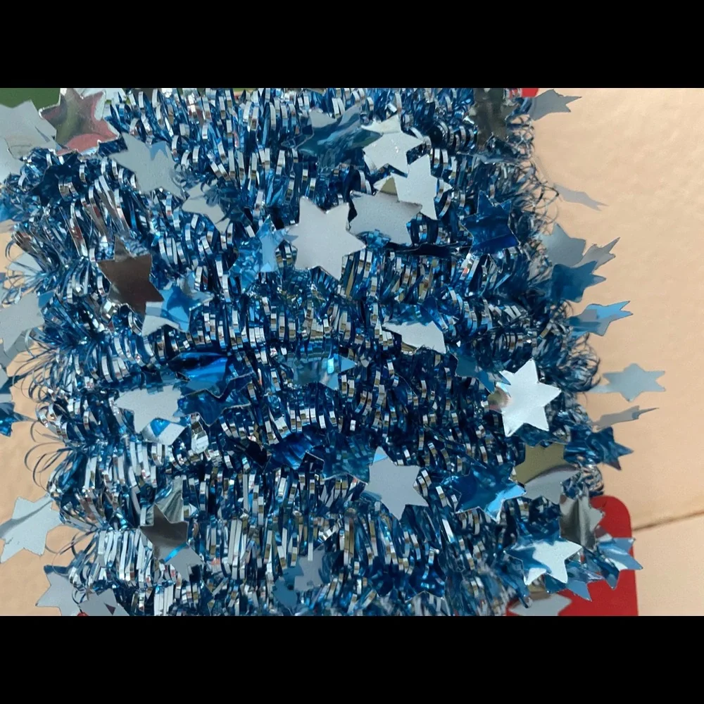 Merry Brite Blue Packaged Garland New
